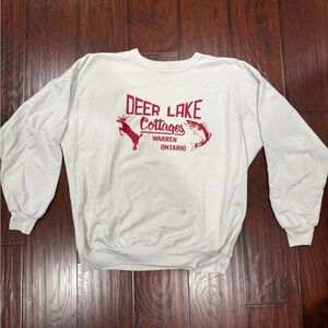 Vintage crewneck deer lake cottages